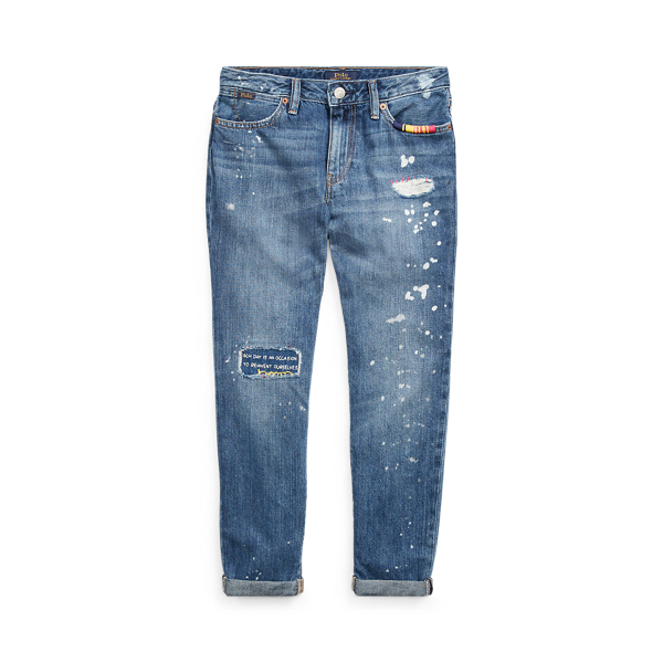 Distressed Slim Boyfriend Jean Girls 7-14 Years 1