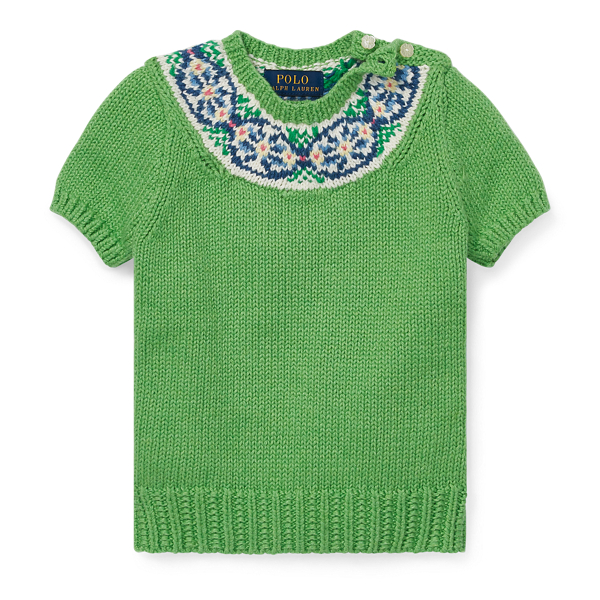 Fair Isle Cotton Jumper Girls 1.5-6.5 Years 1