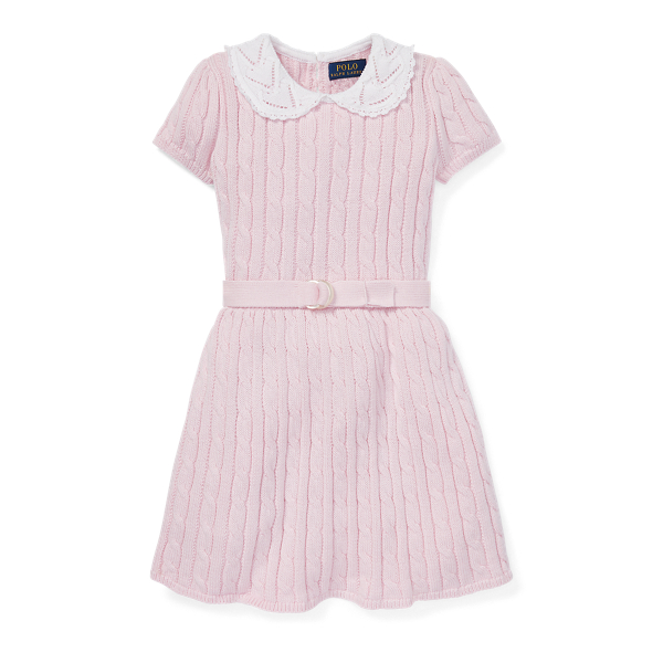 Cable Cotton Jumper Dress Girls 1.5-6.5 Years 1