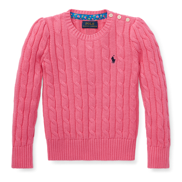 Cable-Knit Cotton Sweater Girls 2-6x 1