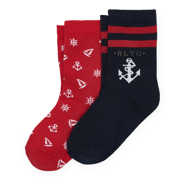 Nautical Crew Sock 2-Pack