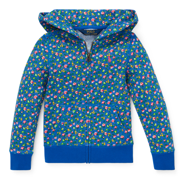 Sweat &agrave; capuche coton &eacute;ponge fleuri Girls 1.5-6.5 Years en 1