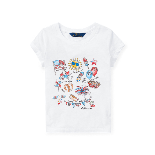 Cotton Jersey Graphic Tee Girls 1.5-6.5 Years 1