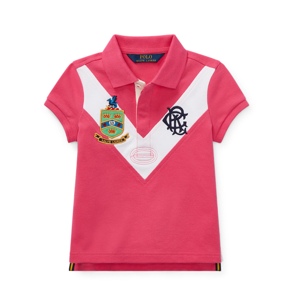 Cotton Mesh Graphic Rugby Girls 1.5-6.5 Years in 1