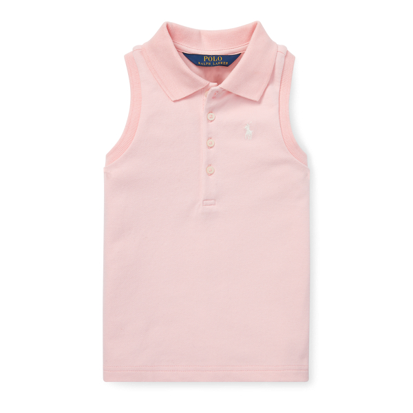 Sleeveless Mesh Polo Shirt Girls 1.5-6.5 Years 1