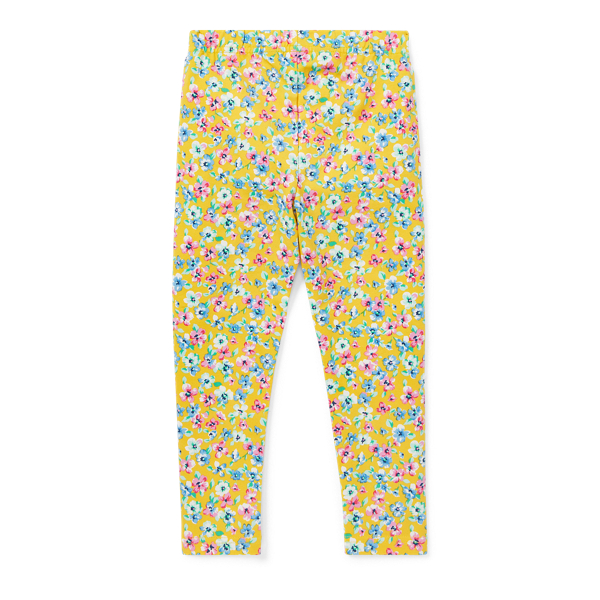 Yellow Multi Floral Jersey Legging Girls 2-6x 2