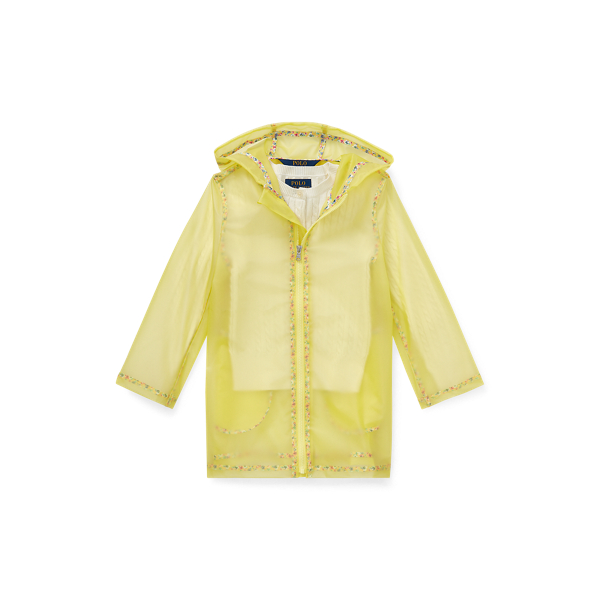 Sheer Floral-Trim Raincoat Girls 1.5-6.5 Years 1