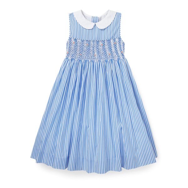 Robe smock&eacute;e rayures bengalies Girls 1.5-6.5 Years en 1