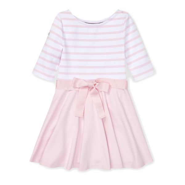 Abito a righe in tessuto ponte Girls 1.5-6.5 Years in 1