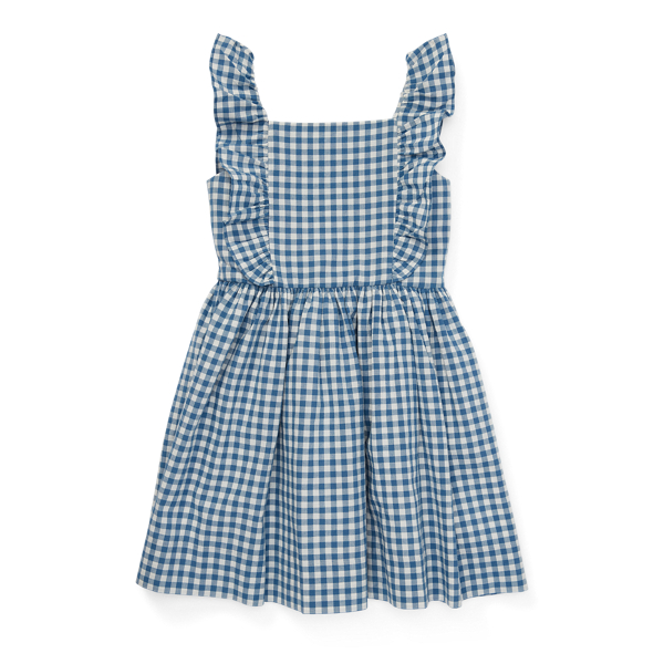 Ruffled Gingham Cotton Dress Girls 1.5-6.5 Years 1
