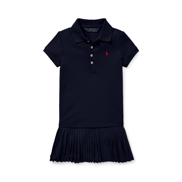 Robe Polo pliss&eacute;e en piqu&eacute; Girls 1.5-6.5 Years en 1