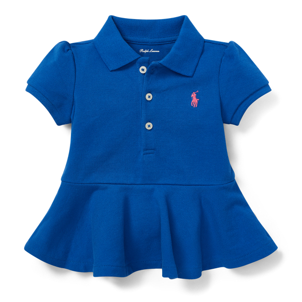 Polo in piqu&eacute; con orlo a peplo Baby Girl in 1