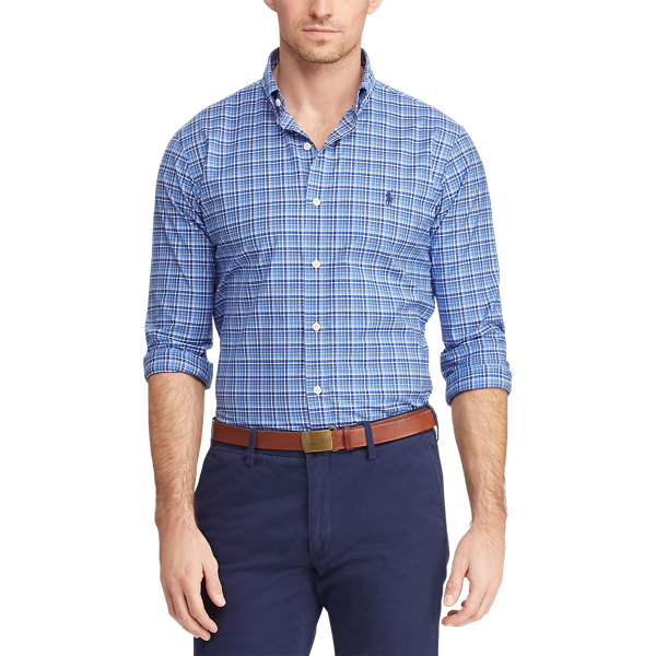 Blue Screen Multi Classic Fit Plaid Poplin Shirt Polo Ralph Lauren 4