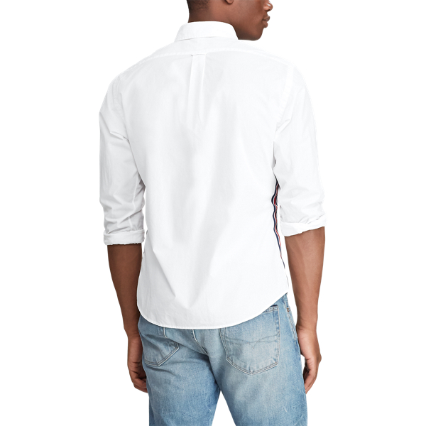 White Slim Fit Poplin Shirt Polo Ralph Lauren 5