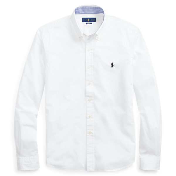 White Slim Fit Poplin Shirt Polo Ralph Lauren 2