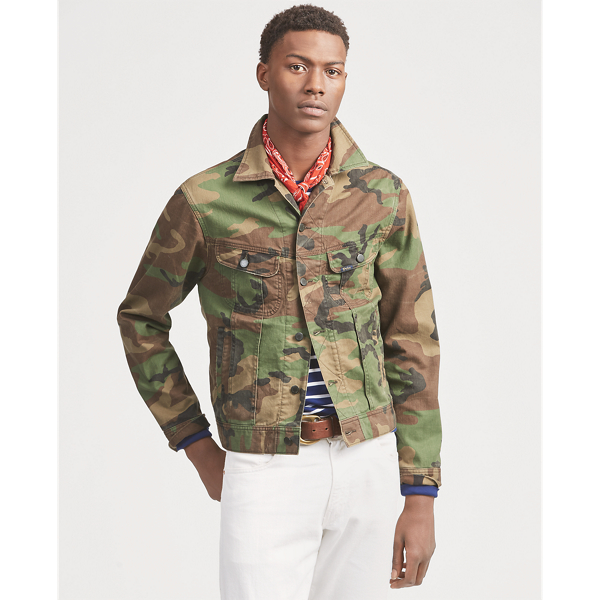 Camo Denim Trucker Jacket - Main Image