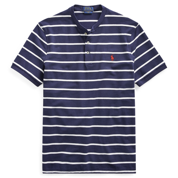 Custom Slim Fit Mesh Henley Polo Ralph Lauren 1