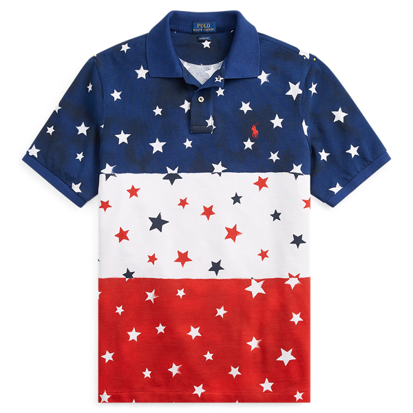 Classic Fit Star Mesh Polo