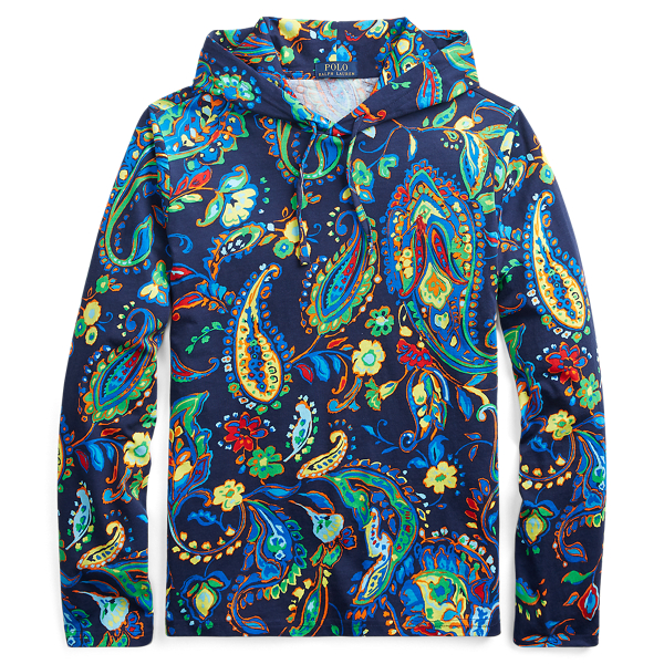 Paisley Cotton Hooded T-Shirt