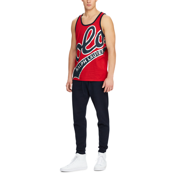RL 2000 Red Cotton Jersey Graphic Tank Polo Ralph Lauren 3