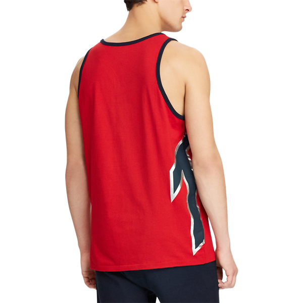 RL 2000 Red Cotton Jersey Graphic Tank Polo Ralph Lauren 5