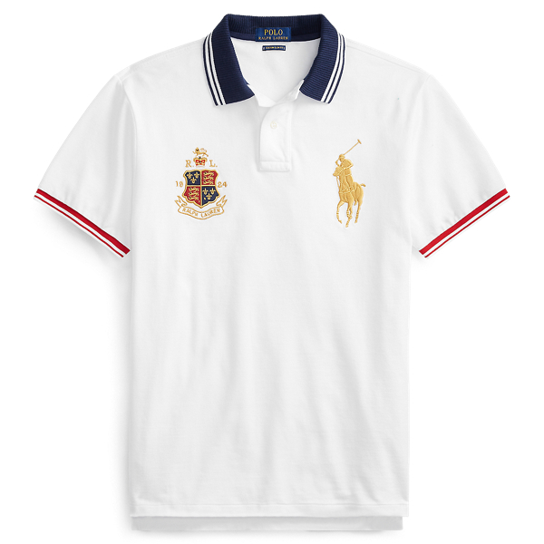 White Classic Fit Mesh Polo Shirt Big & Tall 1