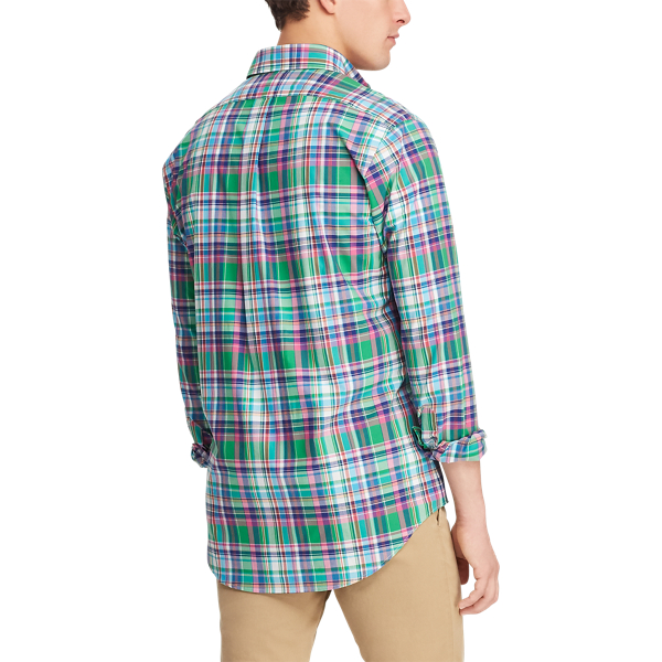 Emerald/Navy Multi Classic Fit Plaid Poplin Shirt Big & Tall 4
