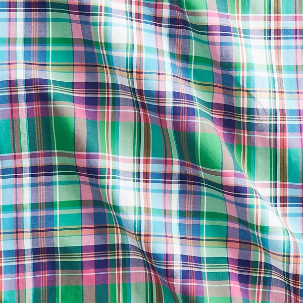 Emerald/Navy Multi Classic Fit Plaid Poplin Shirt Big & Tall 5