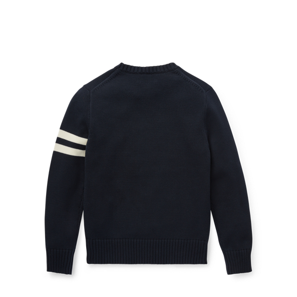 Hunter Navy Embroidered Polo Bear Sweater Boys 8-20 2