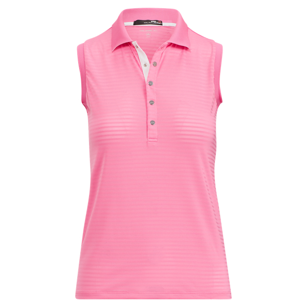 Textured-Stripe Mesh Golf Polo RLX 1