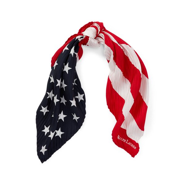 Pleated Flag Silk Bandanna Polo Ralph Lauren in 1