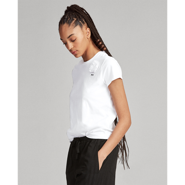 White Corsage Cotton Tee Polo Ralph Lauren 5