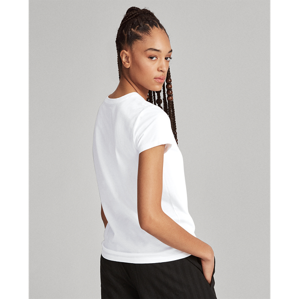 White Corsage Cotton Tee Polo Ralph Lauren 6