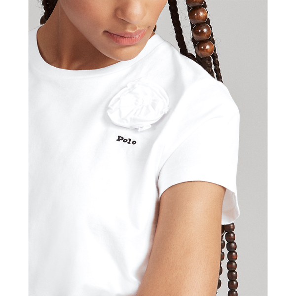 White Corsage Cotton Tee Polo Ralph Lauren 7