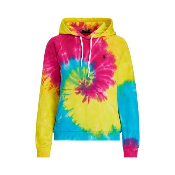 Shrunken Fit Tie Dye Hoodie for Women Ralph Lauren UK