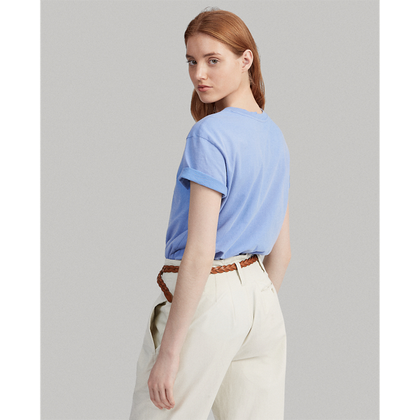 Lake Blue Big Fit Polo Cotton Tee Polo Ralph Lauren 5