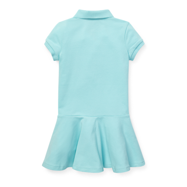 Island Aqua Stretch Mesh Polo Dress Girls 2-6x 2