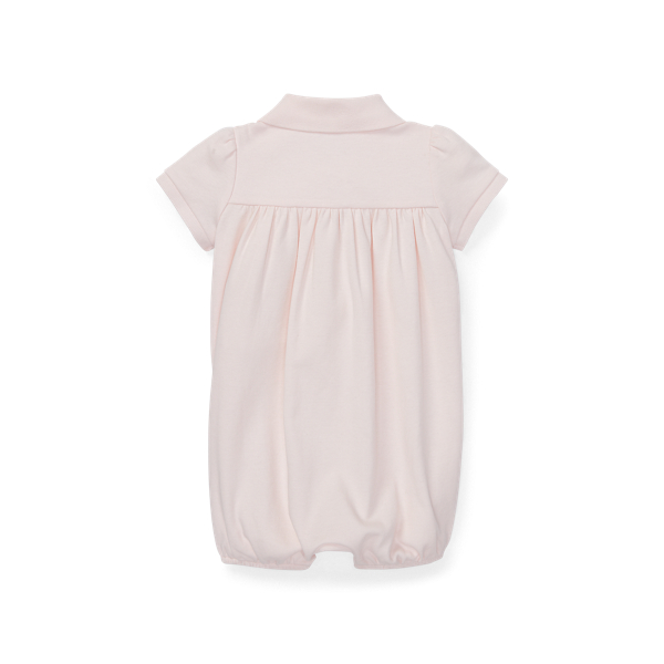 Delicate Pink Interlock Bubble Shortall Baby Girl 2