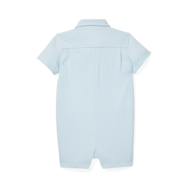 Beryl Blue Cotton Interlock Shortall Baby Boy 2