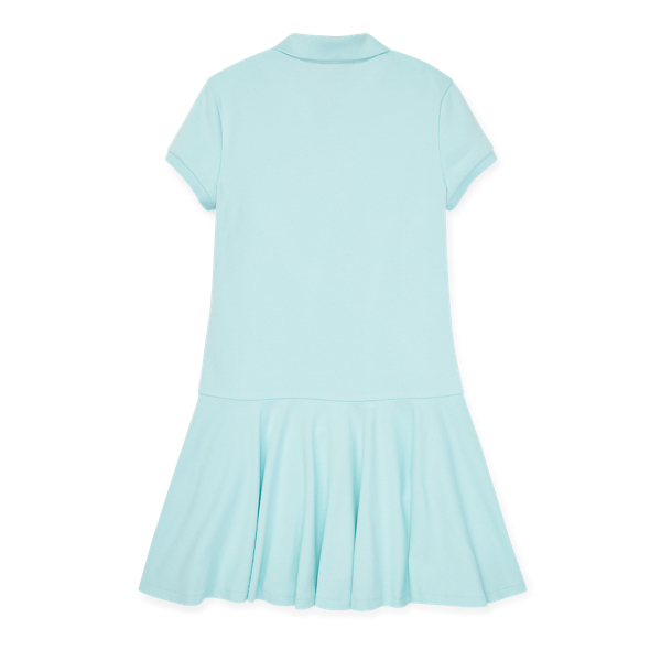 Island Aqua Stretch Mesh Polo Dress Girls 7-16 2