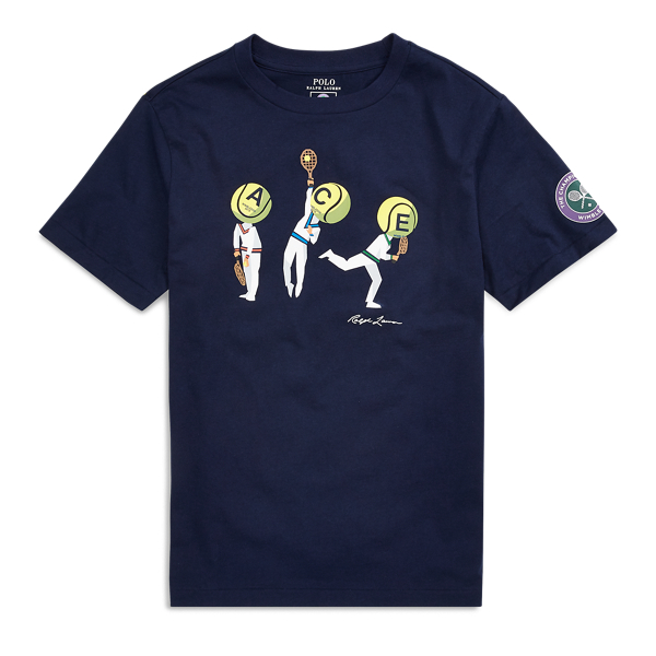 Wimbledon Cotton Graphic Tee Boys 6-14 Years em 1
