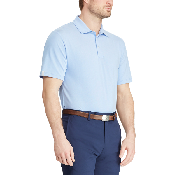 Cabana Blue/White Classic Fit Tech Piqu&eacute; Polo RLX 5