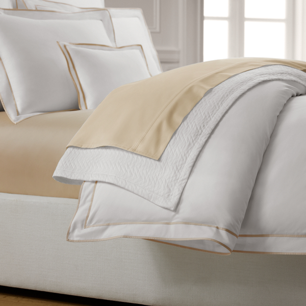 Flax Spencer Sateen Border Duvet Cover Lauren Home 3