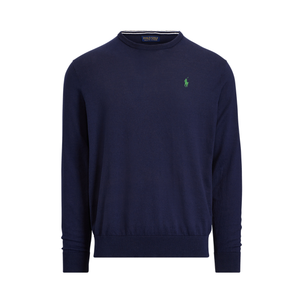 Cotton Crewneck Golf Jumper for Men Ralph Lauren UK