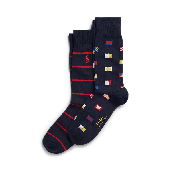 Nautical Flag Crew Sock 2-Pack Polo Ralph Lauren 1