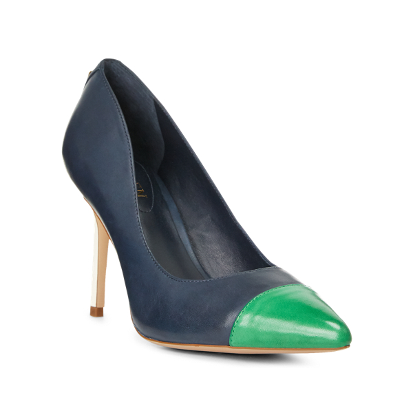 Lauren ralph lauren lindella leather pumps on sale