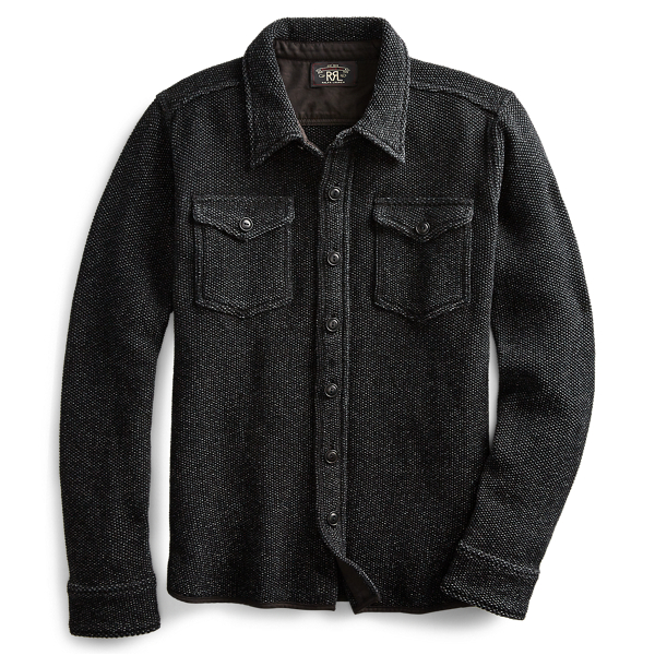 Maglia a camicia indaco
