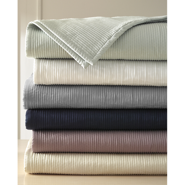 Navy Spencer Matelass&eacute; Coverlet Lauren Home 2