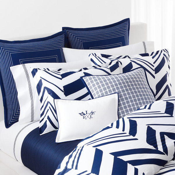Navy Spencer Matelass&eacute; Coverlet Lauren Home 5