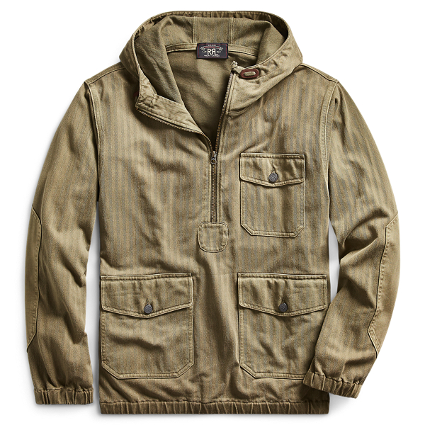 Jacquard-Knit Popover Anorak